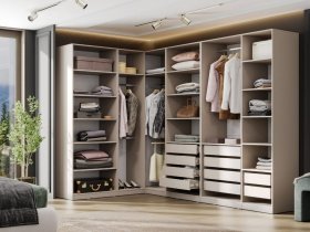Гардеробная Эккервуд (меланж) в Искитиме - iskitim.mebel-nsk.ru | фото