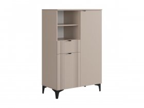 Комод 2 Рич (кашемир/фрапучино матовый/черный) в Искитиме - iskitim.mebel-nsk.ru | фото