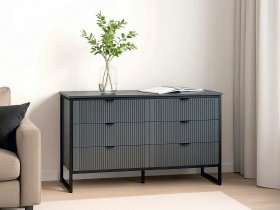 Комод 6 ящиков Нора (металл бруклин/графит) в Искитиме - iskitim.mebel-nsk.ru | фото