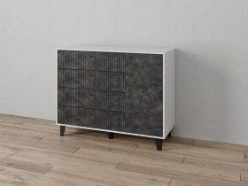 Комод «Катрин-13» (белый/мальта грей) в Искитиме - iskitim.mebel-nsk.ru | фото