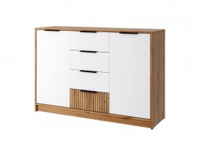 Комод КМ-002 Ивис (дуб крафт золотой/белый) в Искитиме - iskitim.mebel-nsk.ru | фото