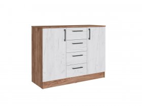 Комод Вегас (дуб крафт табачный/дуб крафт белый) в Искитиме - iskitim.mebel-nsk.ru | фото