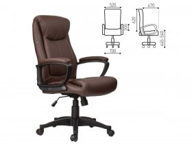 Кресло офисное BRABIX Enter EX-511, коричневое в Искитиме - iskitim.mebel-nsk.ru | фото