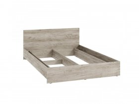 Кровать двухспальная КР-160 Ронда (дуб крафт серый) в Искитиме - iskitim.mebel-nsk.ru | фото