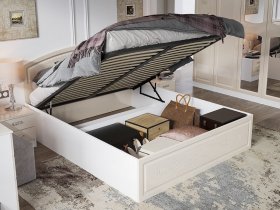 Кровать двуспальная 1,6 м Венеция КРМП-160 с подъемным механизмом в Искитиме - iskitim.mebel-nsk.ru | фото