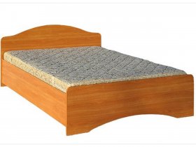 Кровать двуспальная 1,6м-1 (круглая спинка) в Искитиме - iskitim.mebel-nsk.ru | фото