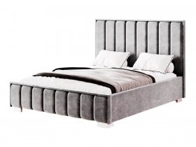 Кровать двуспальная с под.мех. 1,6м Мирабель (графит) в Искитиме - iskitim.mebel-nsk.ru | фото