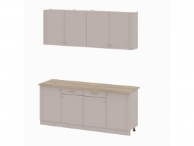 Кухонный гарнитур 2,0м Одетта (меланж/дуб сонома) в Искитиме - iskitim.mebel-nsk.ru | фото