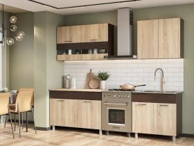 Кухонный гарнитур Босфор 2,0м (дуб сонома/венге) в Искитиме - iskitim.mebel-nsk.ru | фото