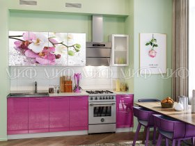 Кухонный гарнитур Орхидея (сиреневый) в Искитиме - iskitim.mebel-nsk.ru | фото