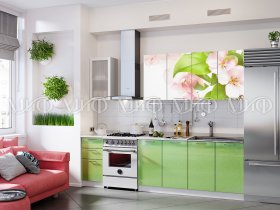 Кухонный гарнитур Яблоневый цвет в Искитиме - iskitim.mebel-nsk.ru | фото