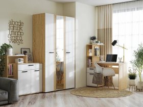 Модульная детская Санса (дуб сонома/белый) в Искитиме - iskitim.mebel-nsk.ru | фото