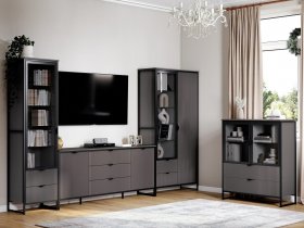 Модульная гостиная Нора (металл бруклин/графит) в Искитиме - iskitim.mebel-nsk.ru | фото