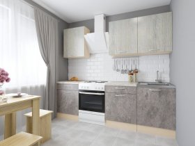 Модульная кухня Йота (пикард/цемент) в Искитиме - iskitim.mebel-nsk.ru | фото