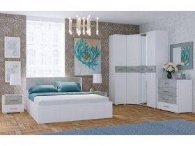 Модульная спальня Бьянка (белый/бетон) в Искитиме - iskitim.mebel-nsk.ru | фото