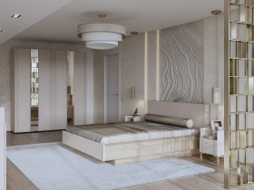 Модульная спальня Одетта (дуб эндгрей/меланж) в Искитиме - iskitim.mebel-nsk.ru | фото