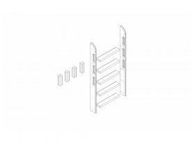 Пакет №10 Прямая лестница и опоры для двухъярусной кровати Соня в Искитиме - iskitim.mebel-nsk.ru | фото