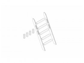 Пакет №11 Наклонная лестница и опоры для двухъярусной кровати Соня в Искитиме - iskitim.mebel-nsk.ru | фото