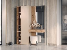 Прихожая Ева (кашемир/дуб вотан) в Искитиме - iskitim.mebel-nsk.ru | фото