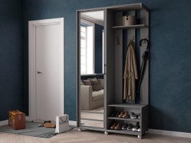 Прихожая «Ларго-2» (графит серый) в Искитиме - iskitim.mebel-nsk.ru | фото
