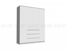 Шкаф 1600 с ящиками Челси (белый) в Искитиме - iskitim.mebel-nsk.ru | фото