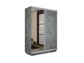 Шкаф-купе двухдверный Экспресс-2 (ЛДСП/зеркало) в Искитиме - iskitim.mebel-nsk.ru | фото