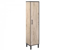 Шкаф-пенал Шк031.0 Гермес лофт (дуб крафт серый) в Искитиме - iskitim.mebel-nsk.ru | фото