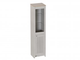Шкаф-витрина однодверная Валенсия (гостиная) в Искитиме - iskitim.mebel-nsk.ru | фото