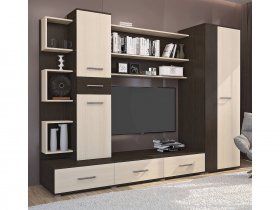 Стенка Верона (дуб венге/дуб молочный) в Искитиме - iskitim.mebel-nsk.ru | фото