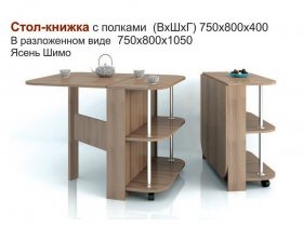 Стол-книжка с полками в Искитиме - iskitim.mebel-nsk.ru | фото