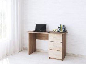 Стол письменный Сити-1 (ясень шимо темный/дуб сонома) в Искитиме - iskitim.mebel-nsk.ru | фото
