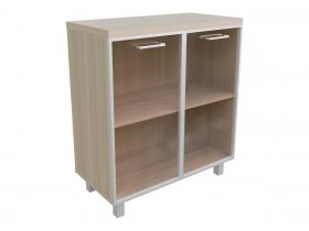 Тумба 2 двери со стеклом (бронза) Президент-ПРО Пр502 в Искитиме - iskitim.mebel-nsk.ru | фото
