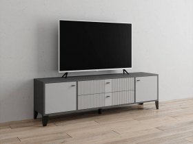 Тумба под ТВ Парус-10 (графит/светло-серый) в Искитиме - iskitim.mebel-nsk.ru | фото