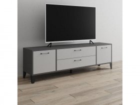 Тумба под ТВ Парус-13 (графит серый/камень серый) в Искитиме - iskitim.mebel-nsk.ru | фото
