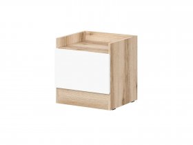 Тумба прикроватная Брауни (дуб делано/белый) в Искитиме - iskitim.mebel-nsk.ru | фото
